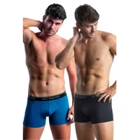 Pack 2 Bóxer Hombre Don Algodón  M Negro/Antracita