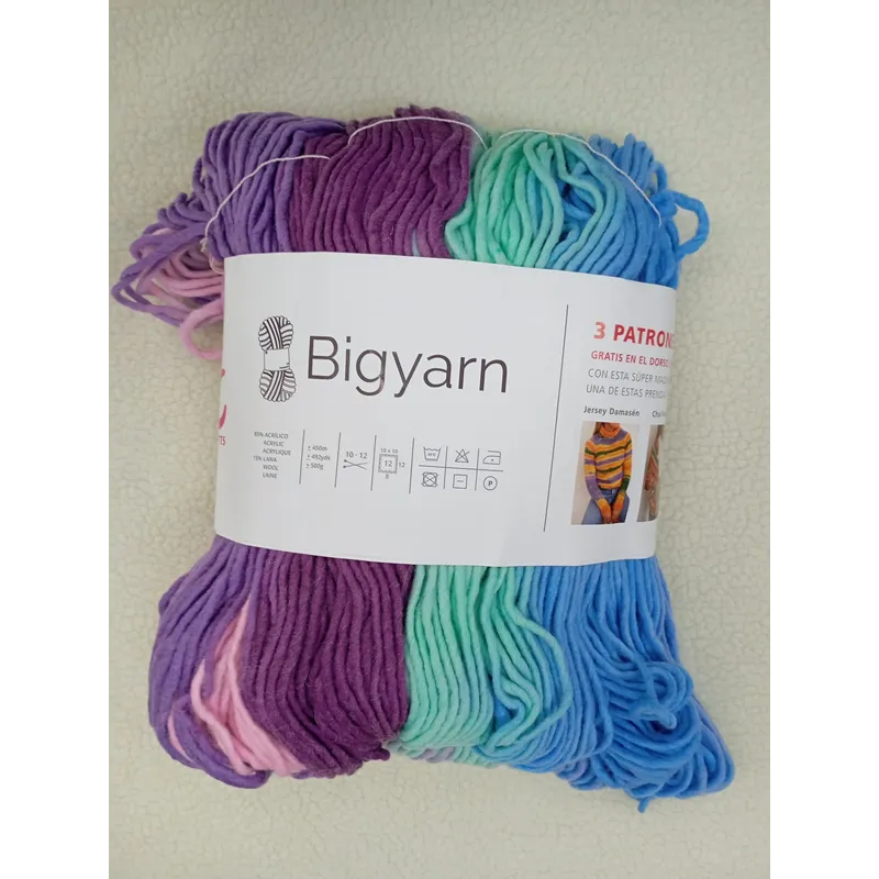 Bigyarn lana mixta alta calidad 500gr 507