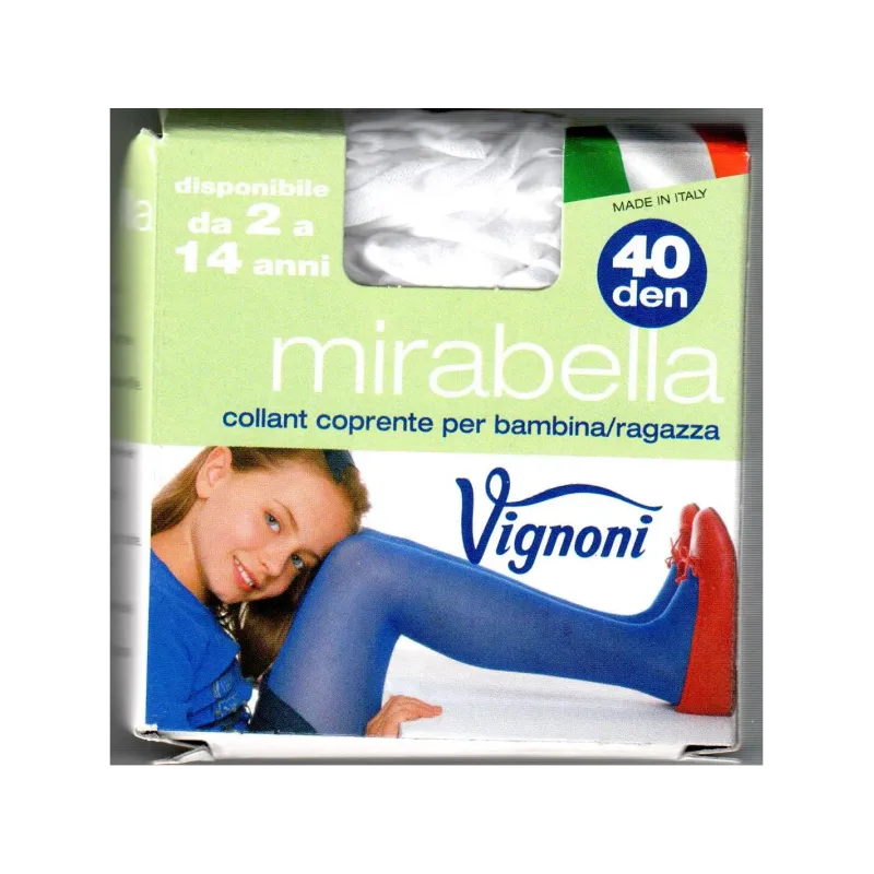 Panty Niña Mirabella Vignoni 40 DEN 6/8 Negro
