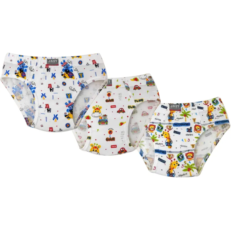 Slip Niño Algodón Estampado Pack 3uds 10