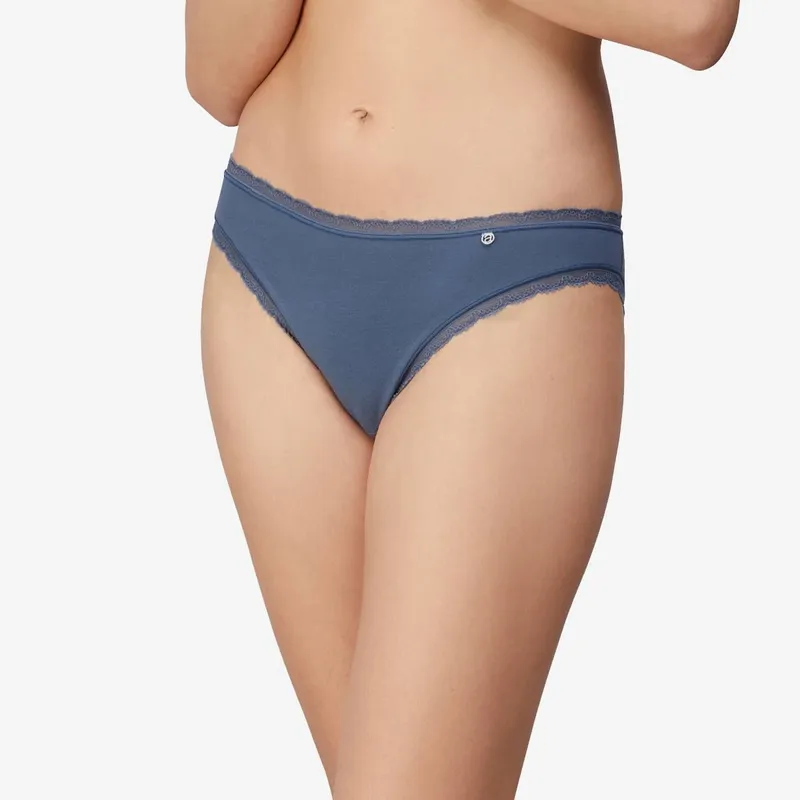 Braguita bikini de algodón con puntilla M Rosa