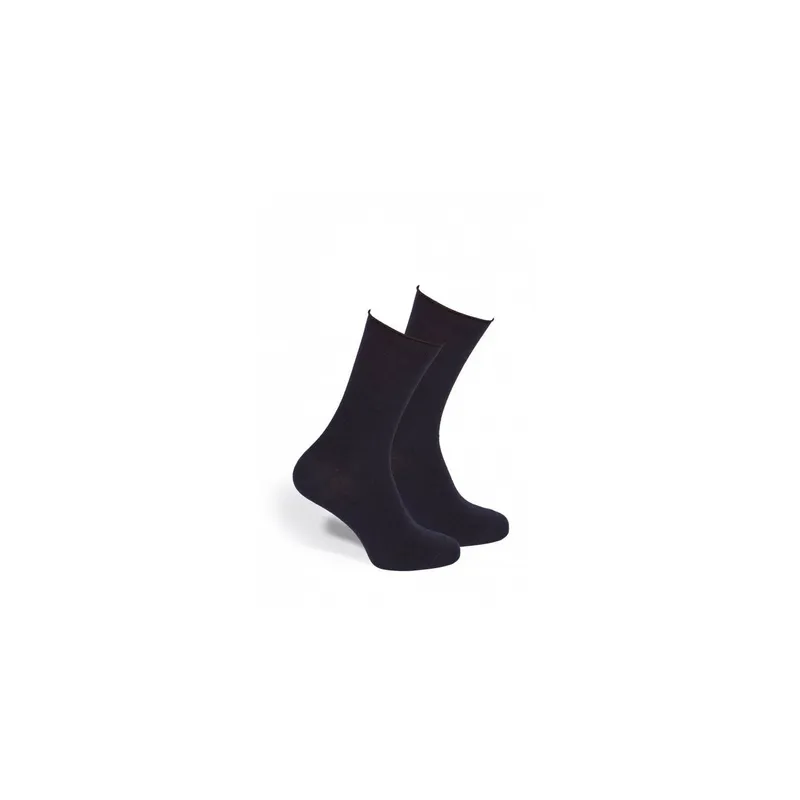 Pack 2 Calcetines Algodón Cálido Sin Puño Soxland 20103 Negro